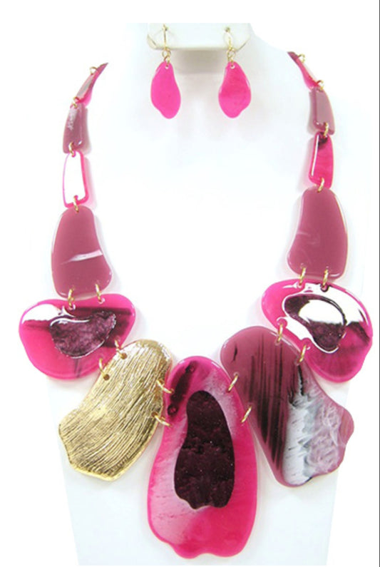 Pinky necklace set